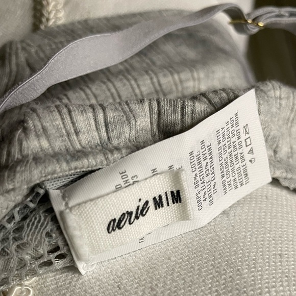 Gray Aerie Ribbed Crop Bra Top - Picture 4 of 4